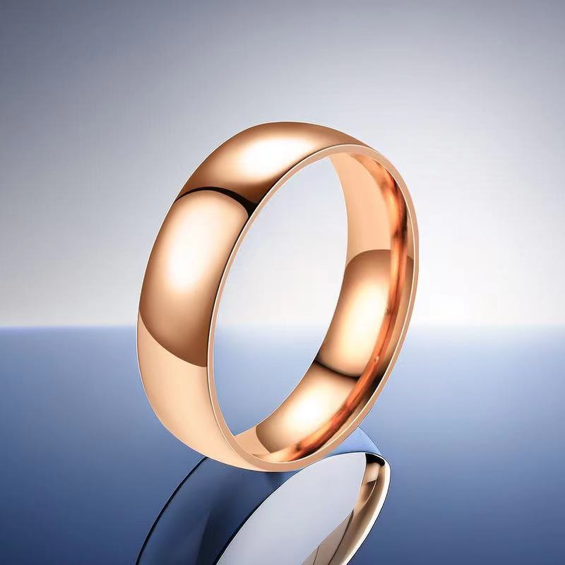 Stainless Steel Style Niche Advanced Light Luxury Titanium Simple Ring