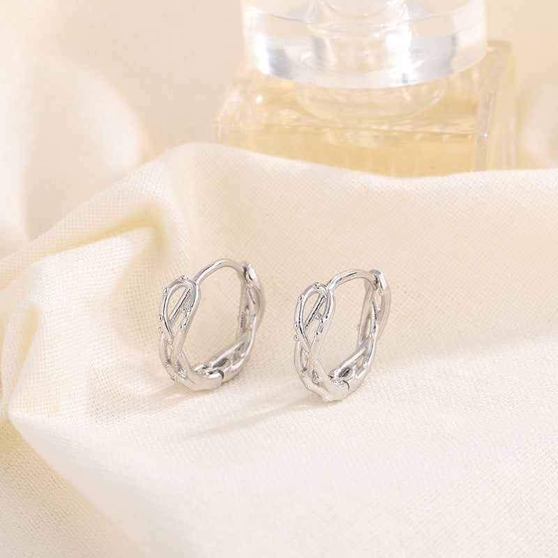 Thorn Branches Vine Twist Ear Clip Summer Fashion Trendy Personality Stud Earrings