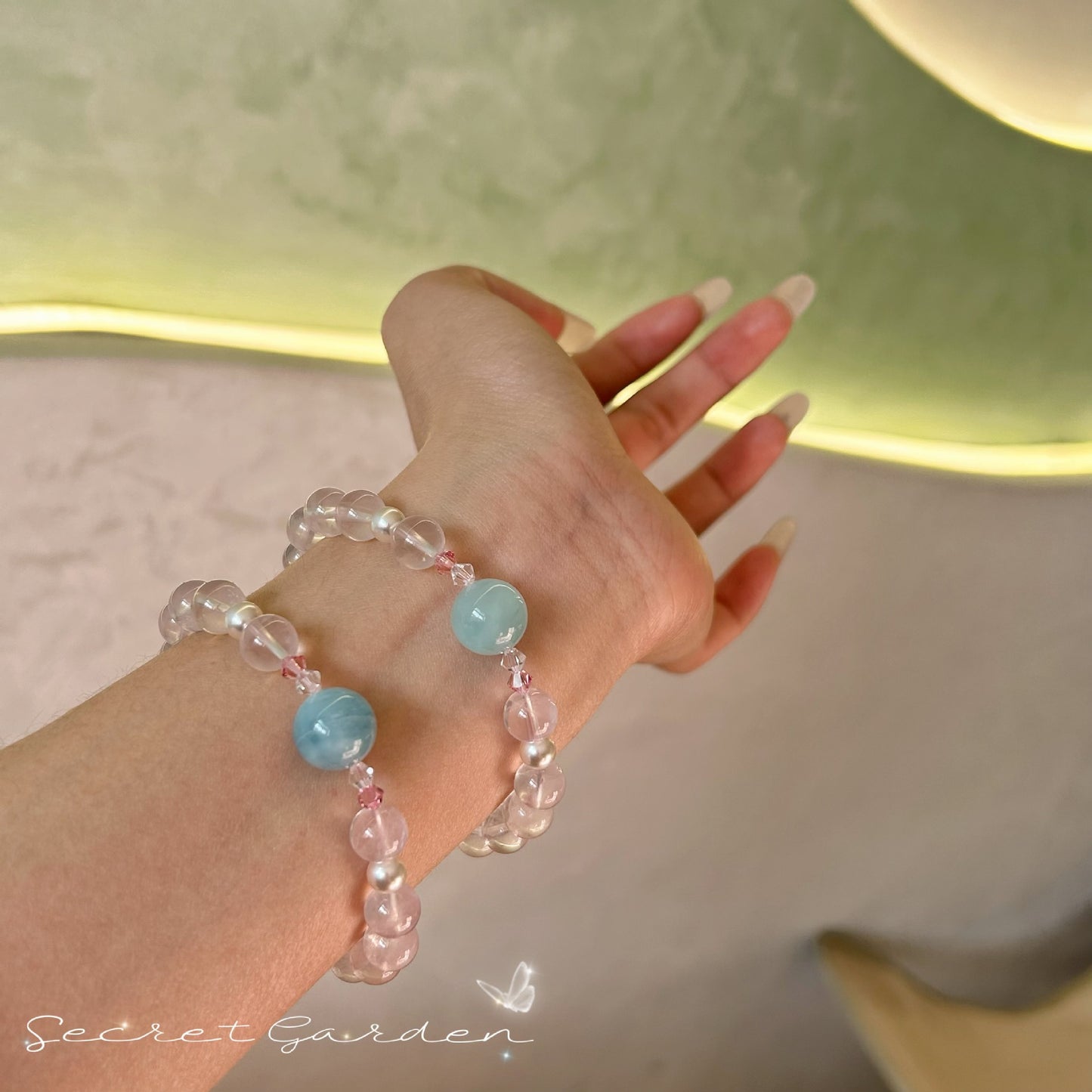 Pink Crystal Polo Cute Refreshing Design Girlfriends Bracelet