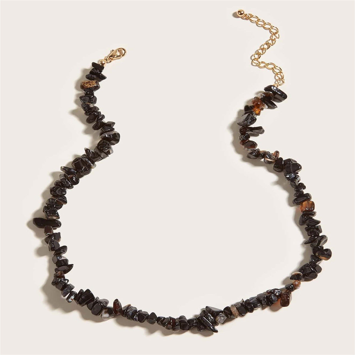 Gravel Handmade Beaded Irregular Stone Agate Ladies Clavicle Collar