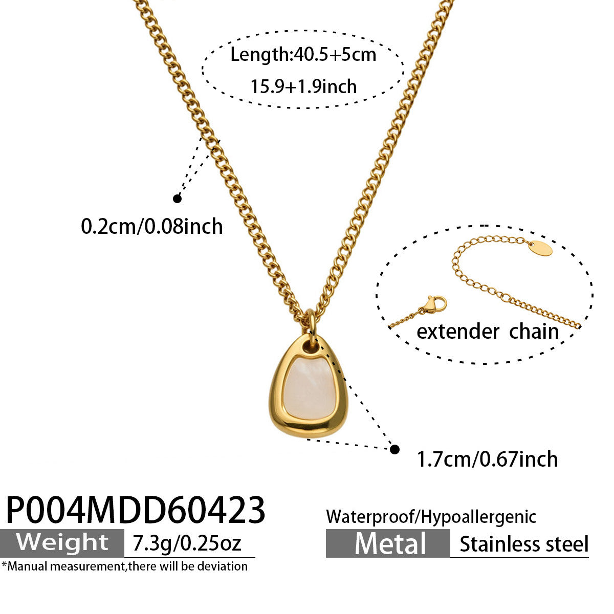 French Entry Lux Conch Clavicle Stainless Steel Pendants