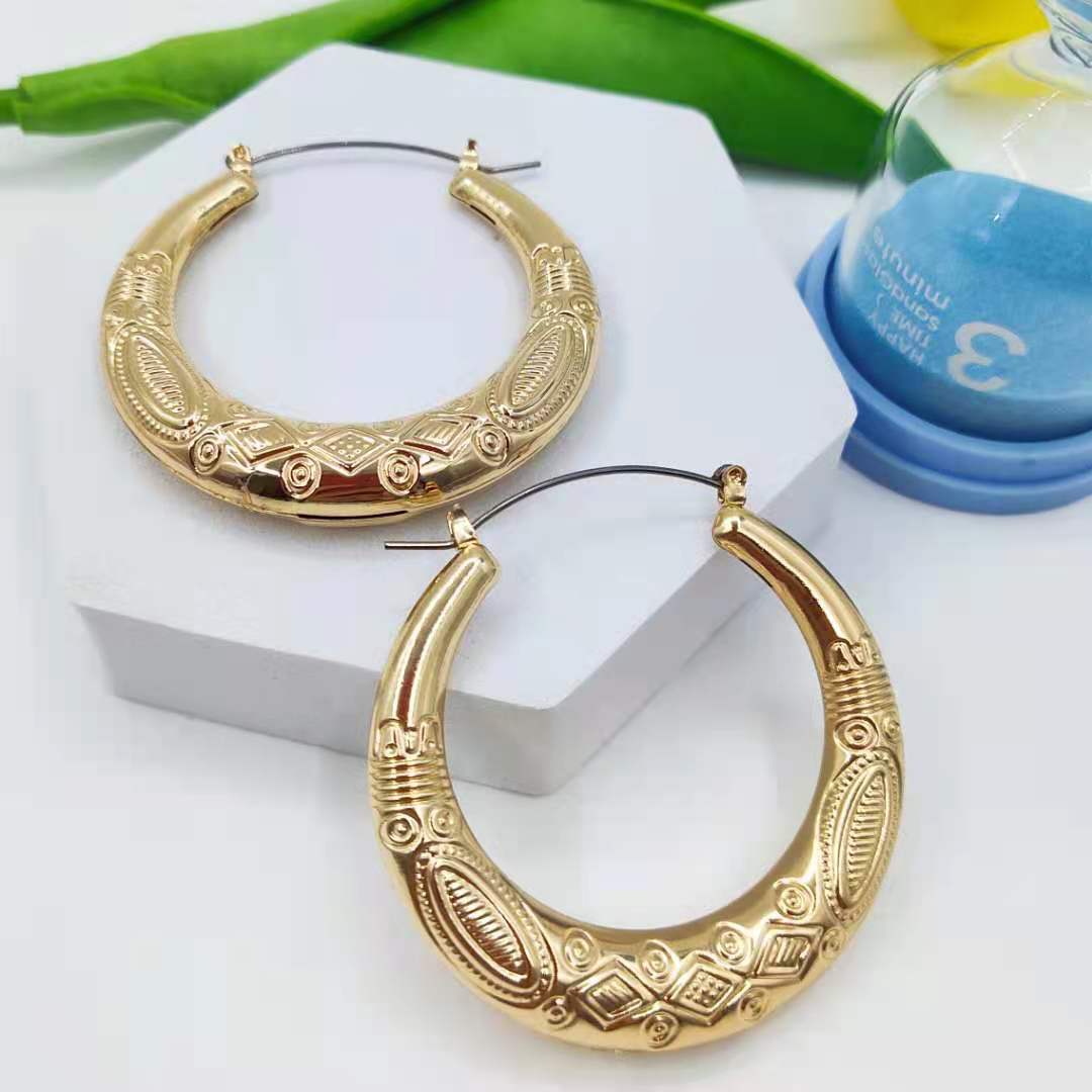 Bamboo Ear Geometric Creative Fashion Punk Earrings