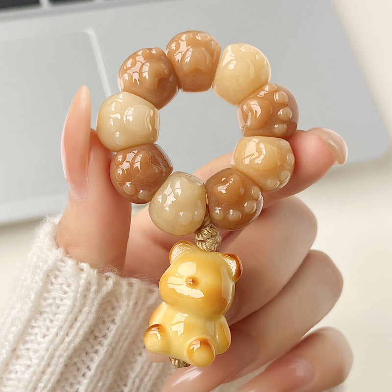 Carving Garlic Cloves Artsy Object Pliable Temperament Decompression Hand Toy Bracelet