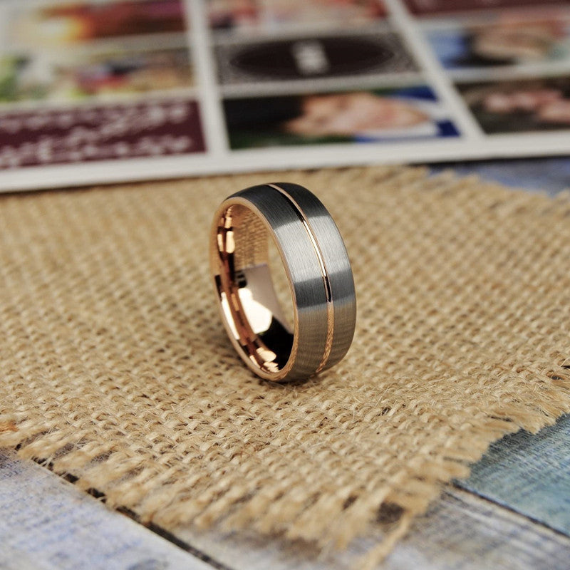 Fashion Xi Rose Gold Stainless Steel Ring