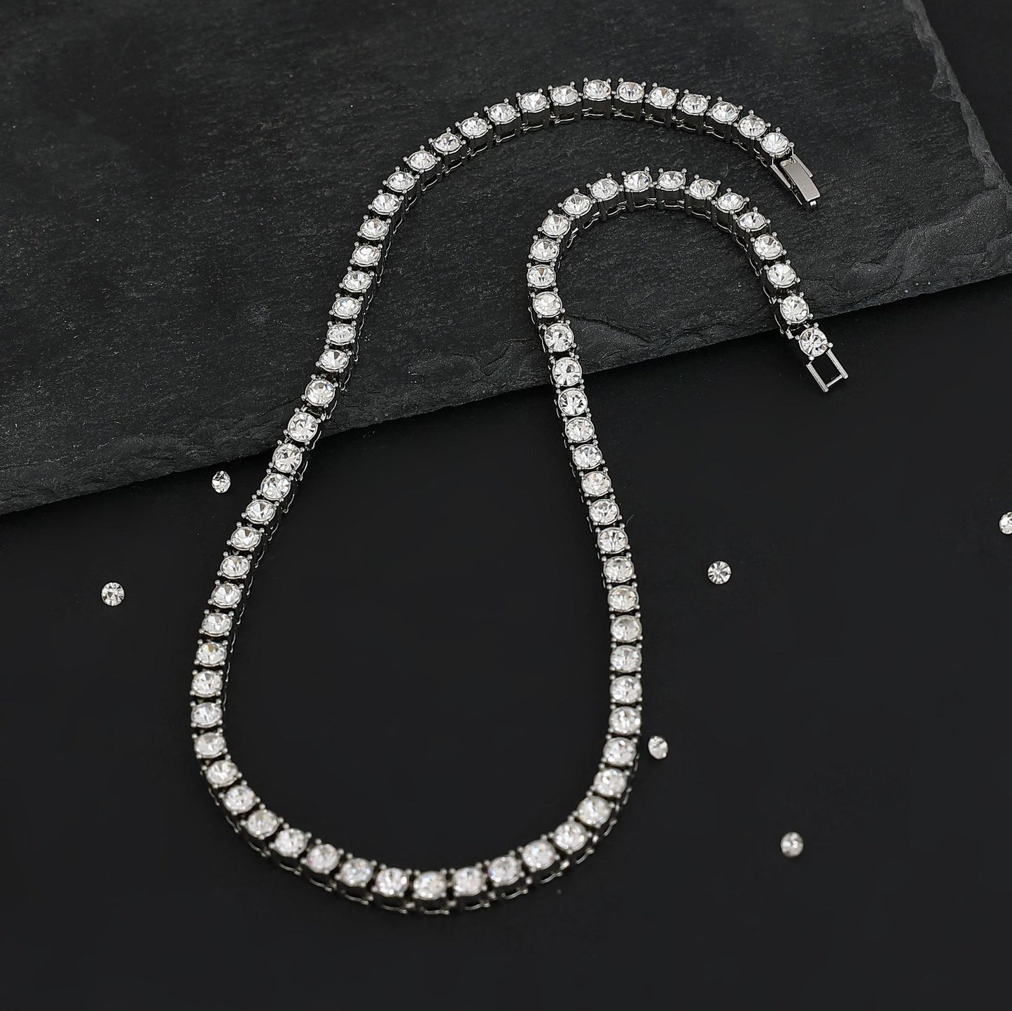 Women's & Men's Hop Tennis Chain Single Row Diamond Necklaces