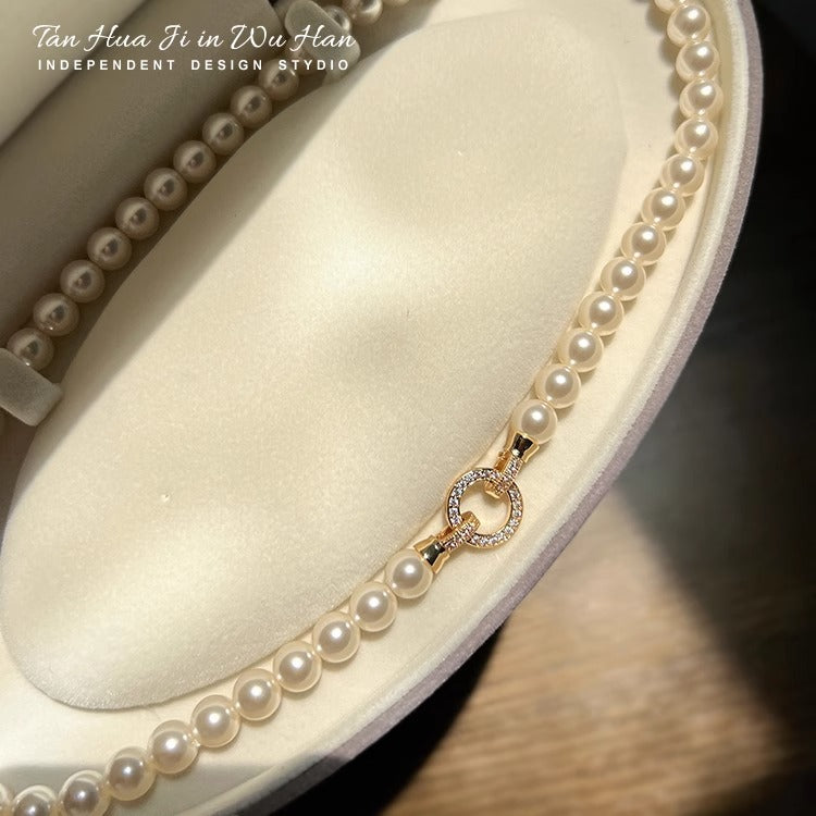 Pearl Light Luxury Minority High-grade Diamond Necklaces
