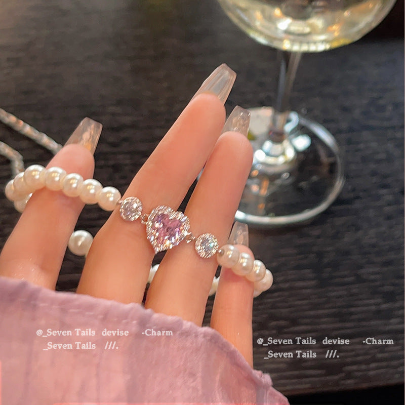Zircon Fashionable Minimalist Wristband With Touch Of Affordable Bracelet