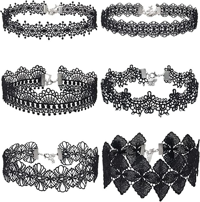Black Lace Dark Combination Clavicle Chain Collar