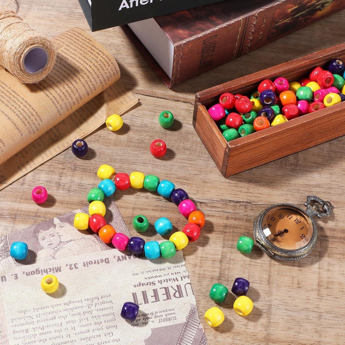 Beads Material Large Hole Color Wooden Jewelry Accessories