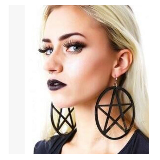 Women's Five-pointed Star For Exaggerated Circle Eardrop Earrings