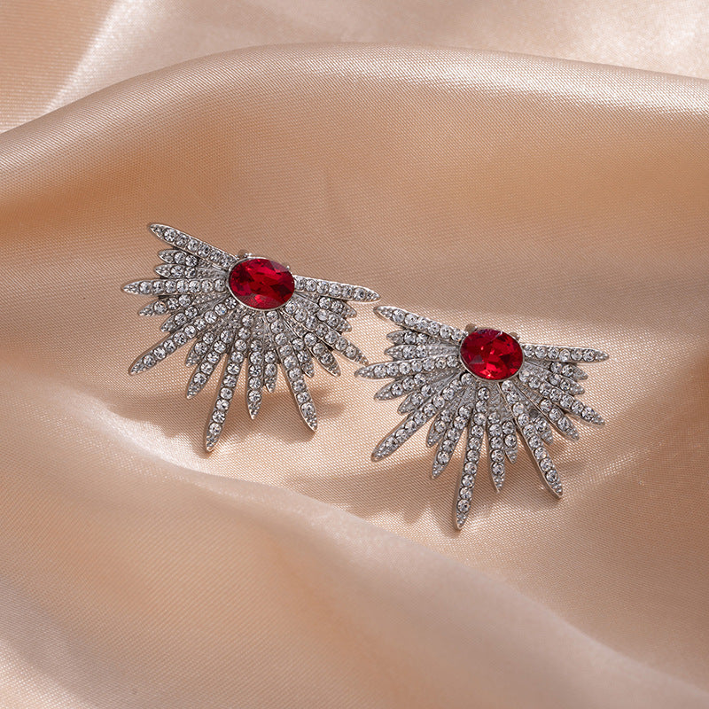 Personalized Wings Full-jeweled Exaggerated Shiny Asterism Female Earrings