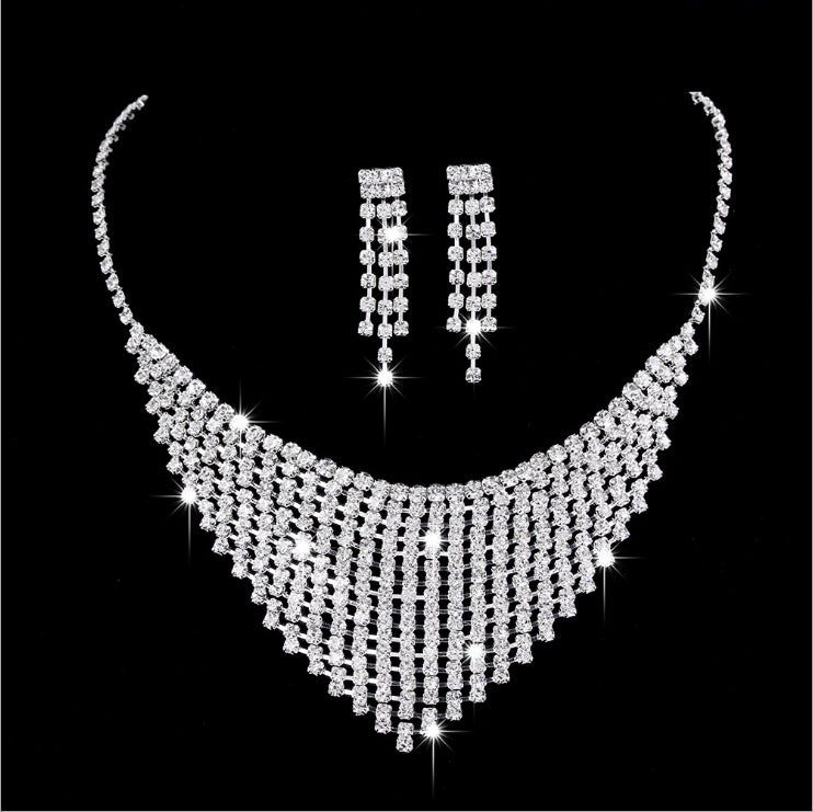 Classic Stylish Bridal Three-piece Fashion Tassel Necklaces