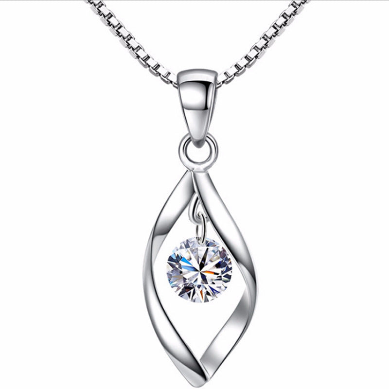 Korean Style Rotating Love Zircon Twist Jewelry Set