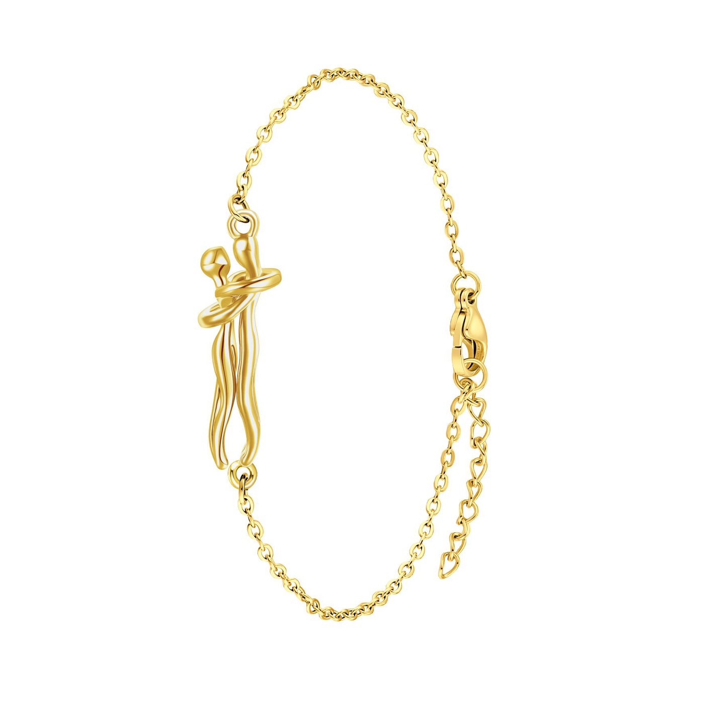 Women's & Men's Couple Hug Romantic Emotion Expression Clavicle Necklaces