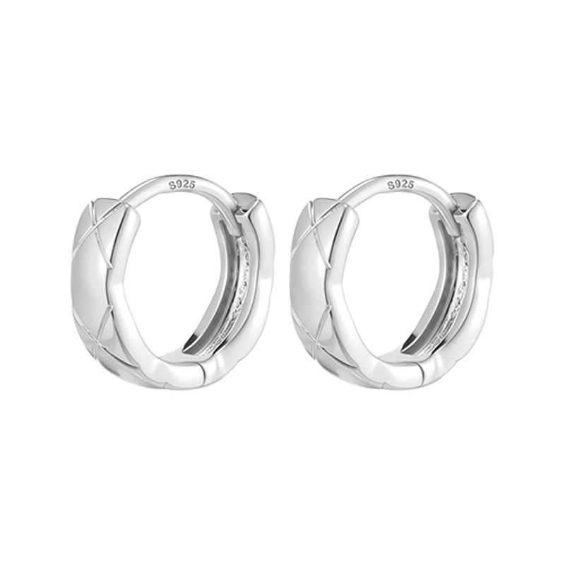 Women's Unique Design Sier Pin Exquisite Mini Earrings