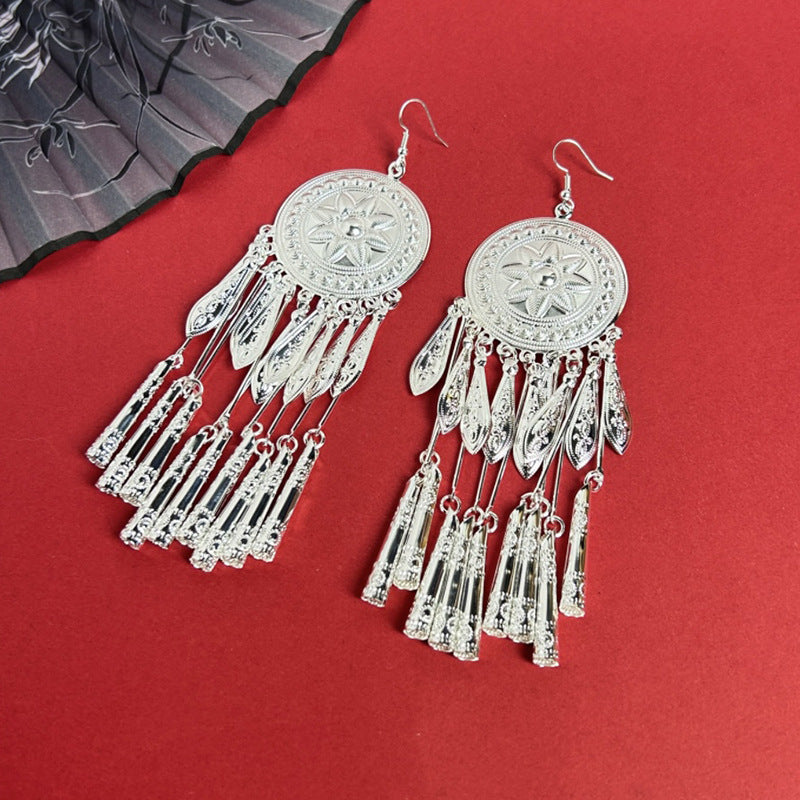 Ethnic Style Peacock Retro Ear Hook Earrings