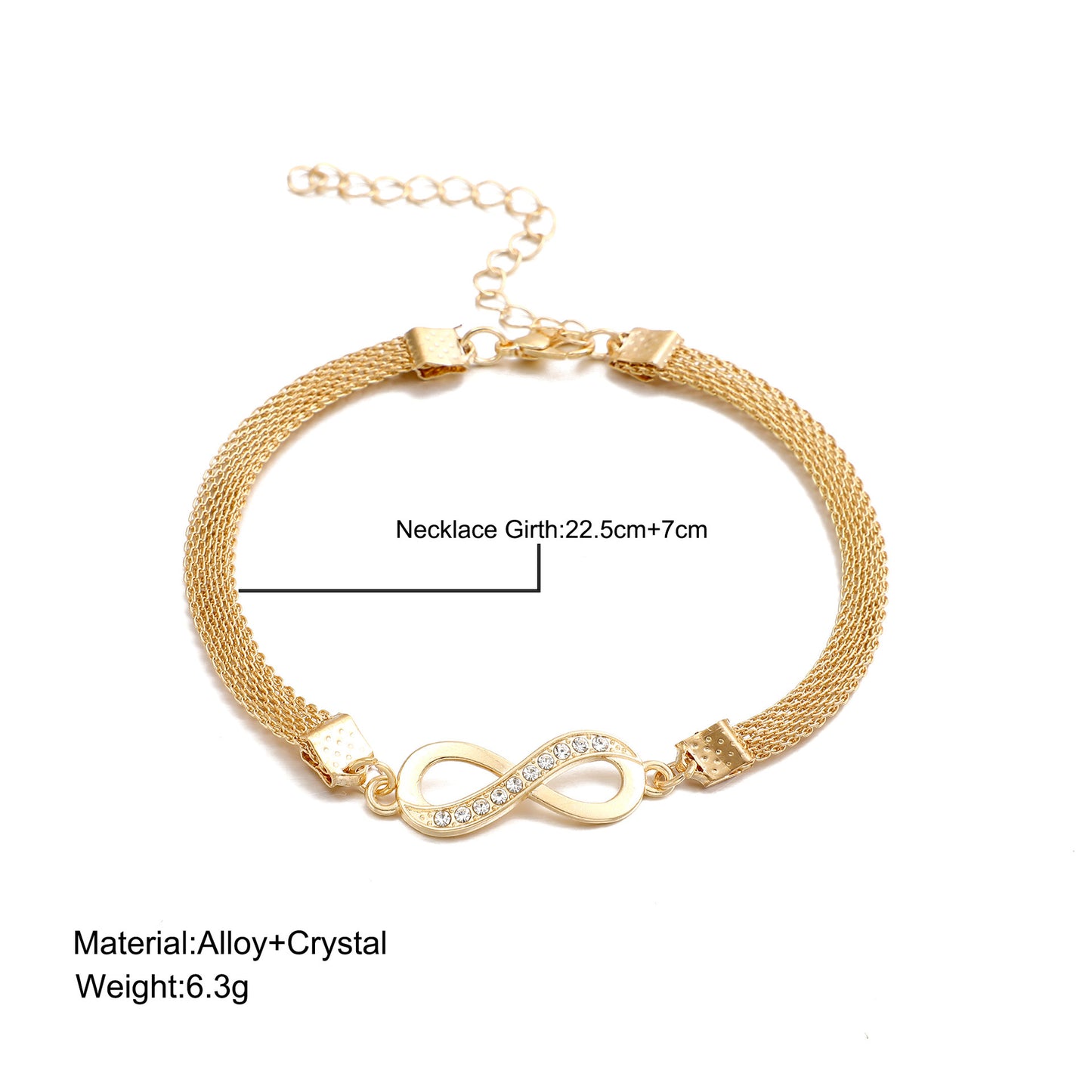 Popular Infinite Diamond Creative Retro Simple Anklets