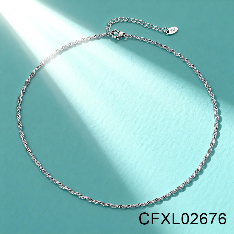 Women's Light Luxury High-grade Titanium Steel Simple Geometric Necklace