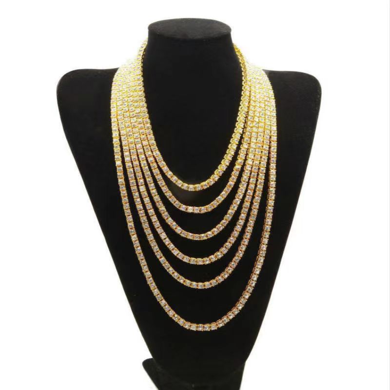 Fashion Popular Diamond Square Claw Chain Rhinestone Necklace