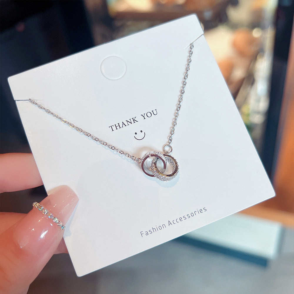 Concentric Sweet Cool Style Simple Light Luxury Niche Design Clavicle Necklaces