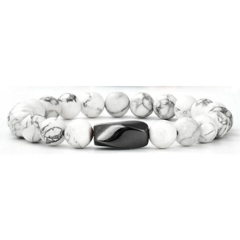 Lucky Shaped Hematite Stretch Beaded Beads Natural Bracelet