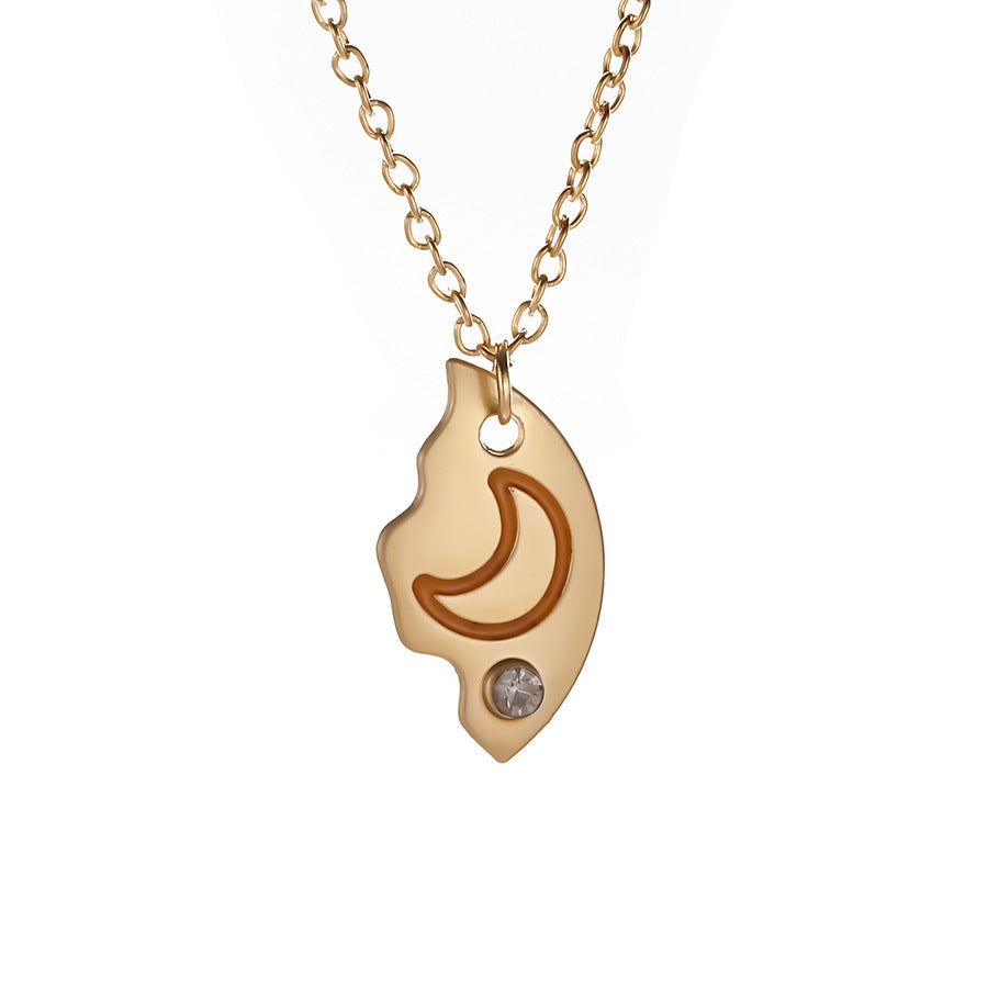 Alloy Cartoon Stitching Sun Moon Star Three-piece Necklaces