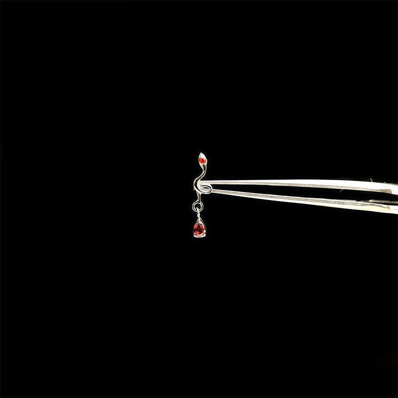 Snake Titanium Alloy Eardrops Internal Thread Rings