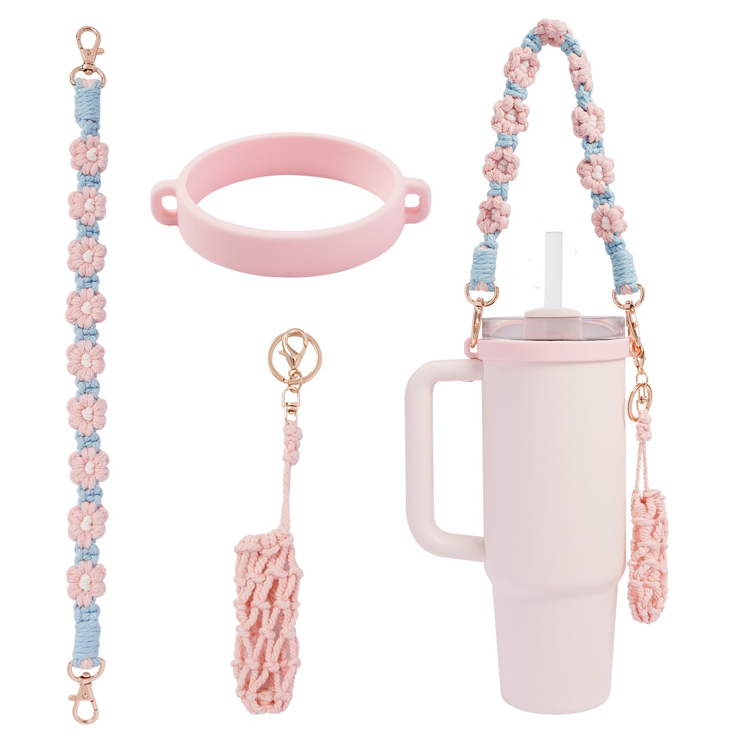 Women's Water Cup Lanyard Rope Handle Hand-woven Hanging Ornaments