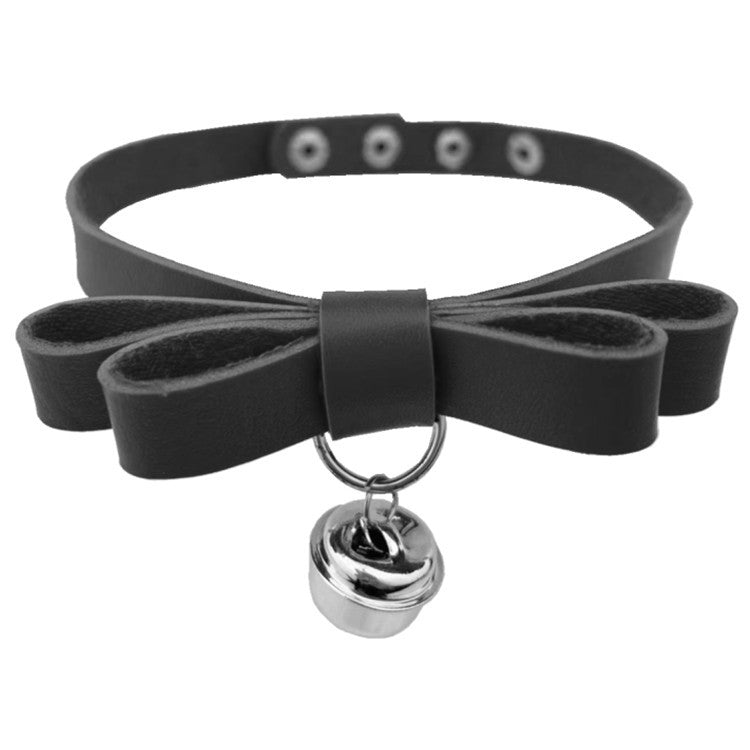 Black Lolita Bow Bell Personalized Punk Collar