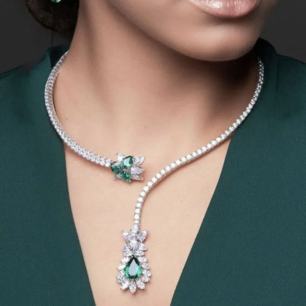 Women's Diamond Open High-grade Party Fashion Alloy Collar