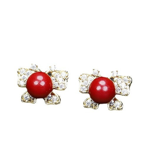 Women's Cinnabar Birthday Gift Raw Ore Simple National Style Rings