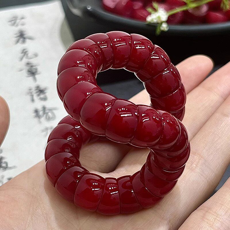White Jade Bodhi Root Crafts Pork Intestine Bracelet