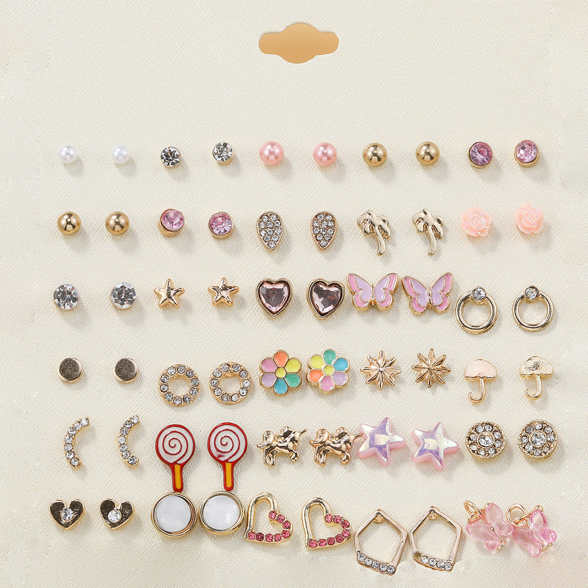 Glamorous Bow Flower Starfish Butterfly Combination Rings