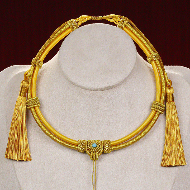 Children's Double Tube Buckle Gold Safety Lock Collar