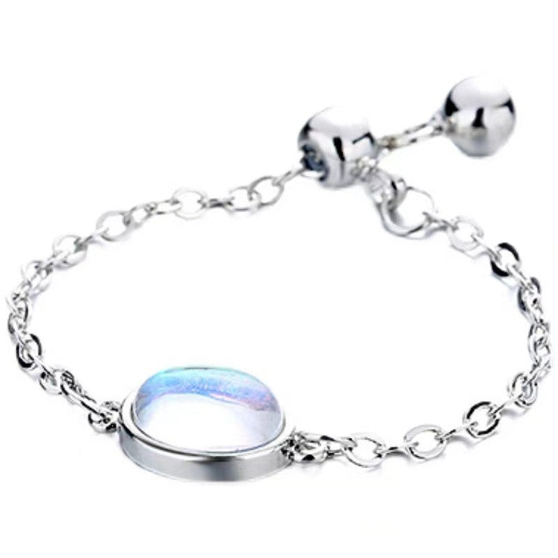 Moonstone Niche Design Female Pull Forefinger Rings