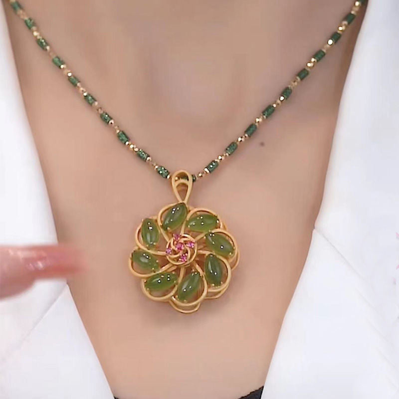 Jade Bamboo Graceful Fashionable Personalized Clothing Necklaces
