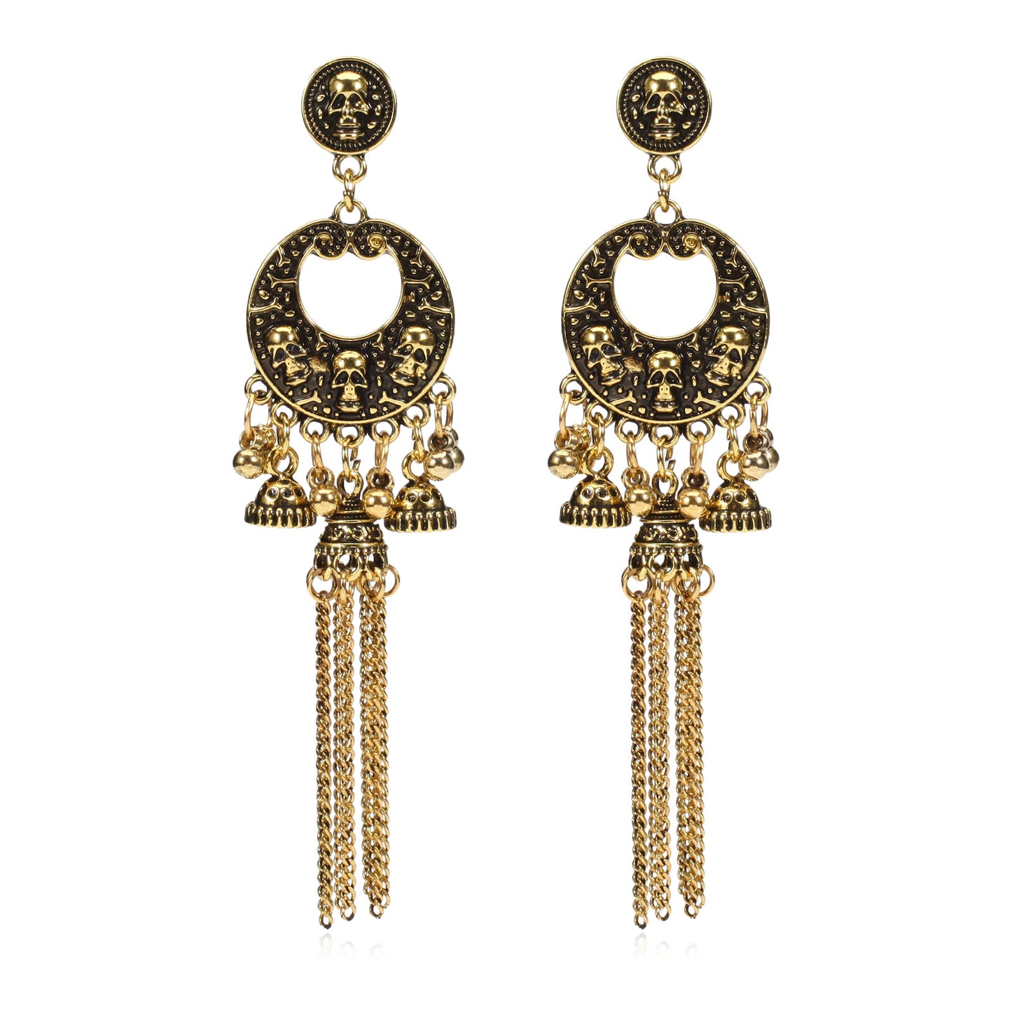 Hat Ghost Skull Bat Spider Web Earrings