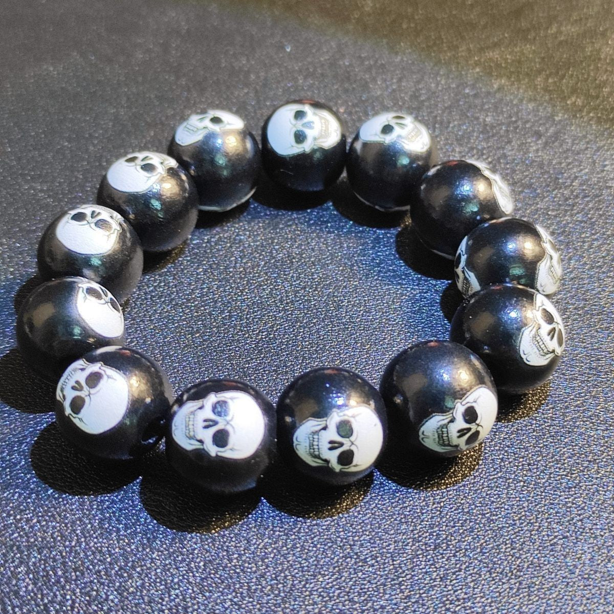 Halloween Dark Style Personalized Skull Beaded Bracelets