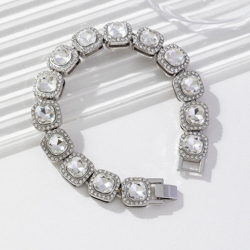 Women's & Men's Cuban Link Chain Hip Hop Alloy Affordable Luxury Bracelet