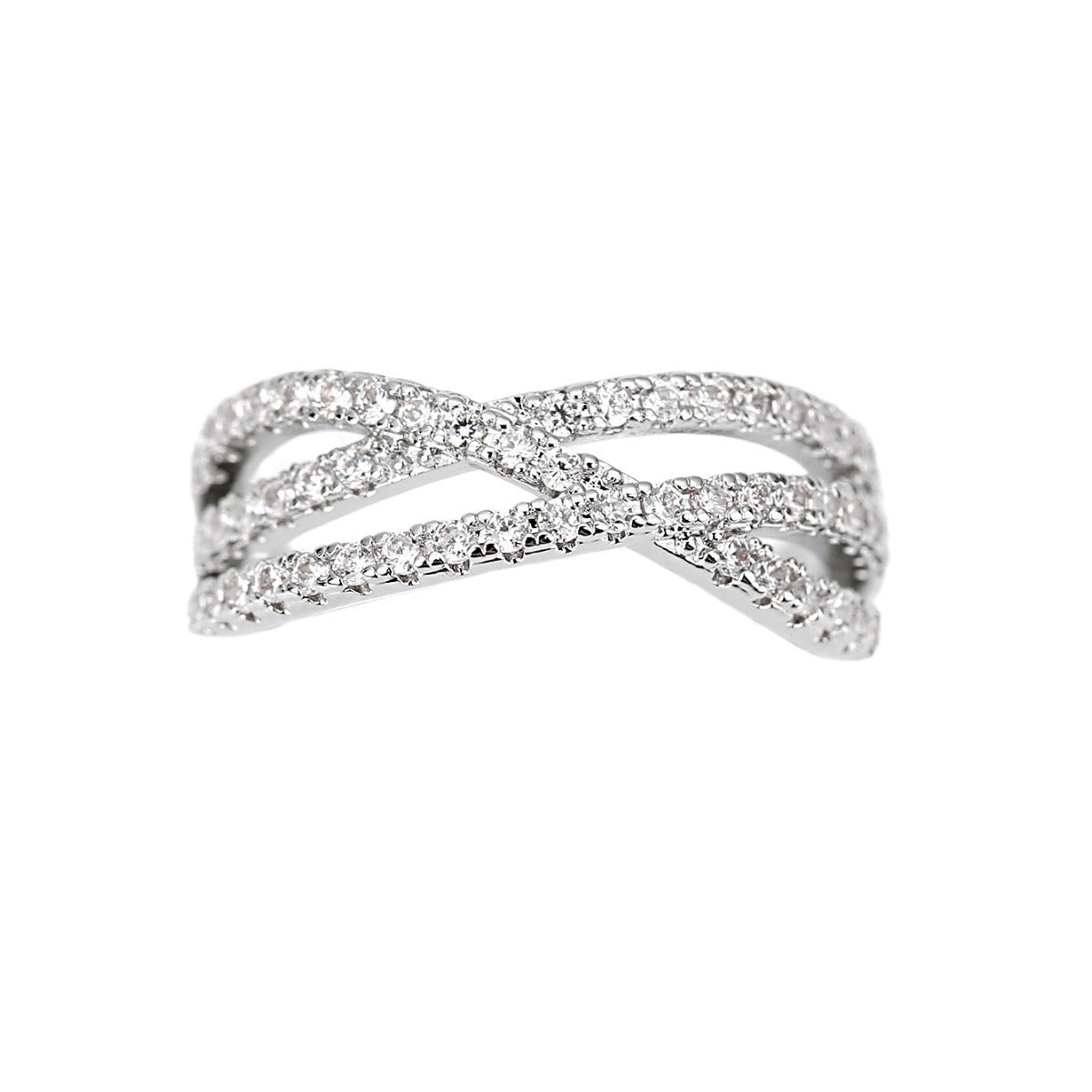 Crisscross Spiral Advanced Sense Temperament Design Ring
