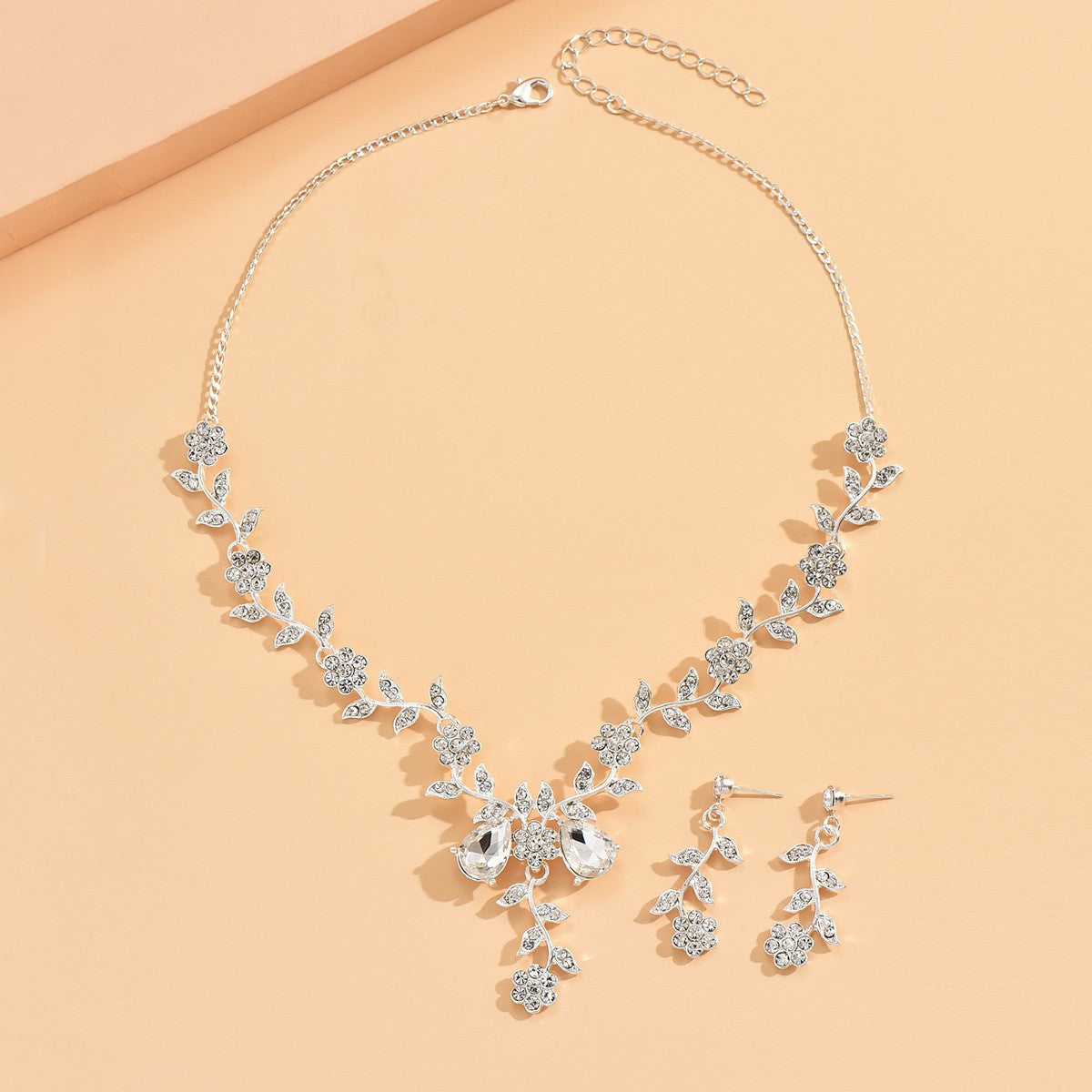 Women's Vintage Bridal Rhinestone Suite Ball Necklaces