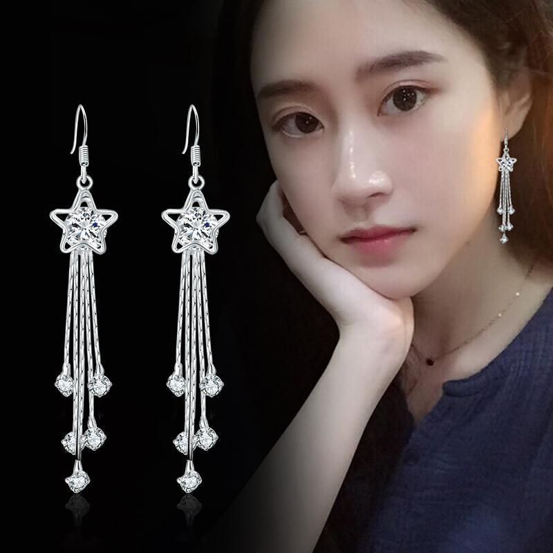 Women's Tassel High Sense Temperamental Long Eardrops Fashion Rings