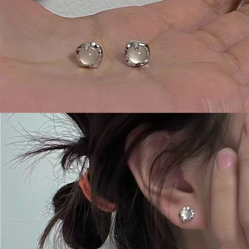 Ear Design Advanced Frosty Style Simple Graceful Petite Stud Earrings