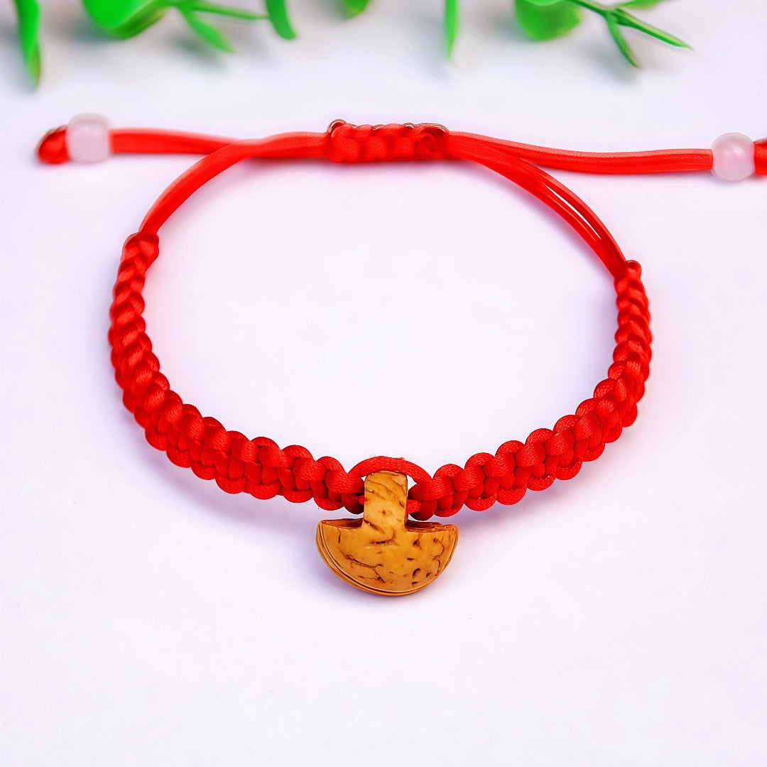 Rope Double Fish Peach Blue Natural Pit Red Carrying Bracelet
