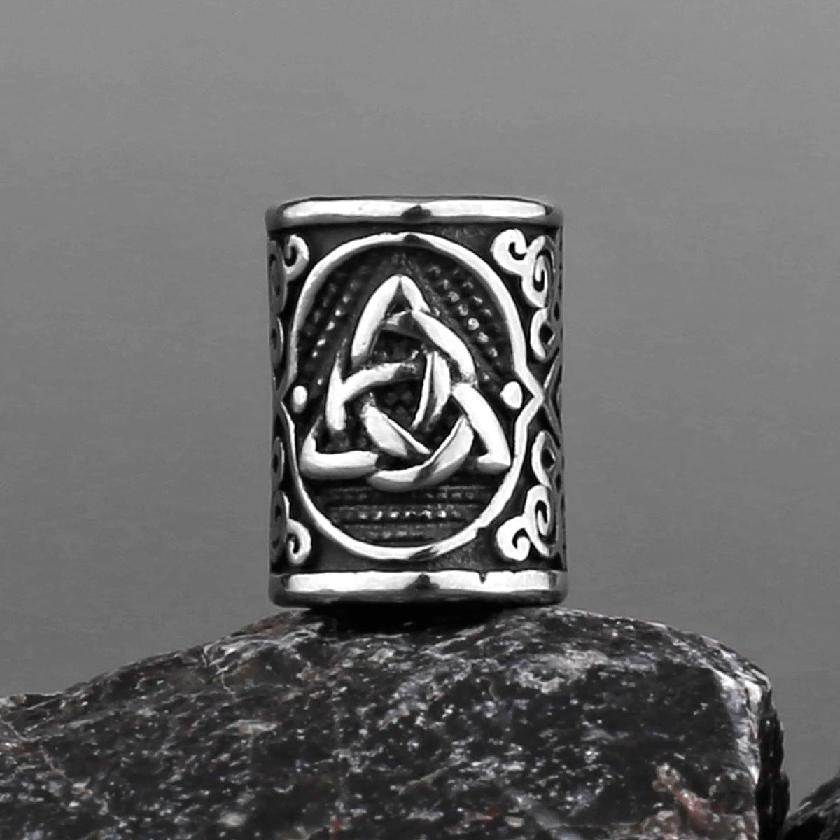 Viking Letter Titanium Steel Vintage Stainless Casing Necklace