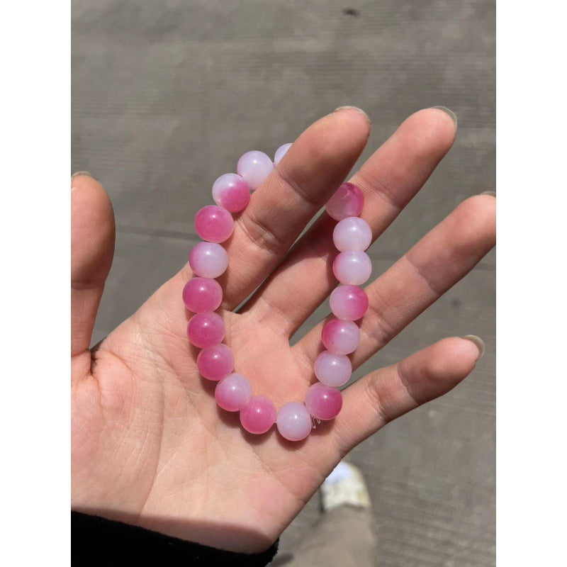 Ice Transparent White Jade Imitation Bodhi Pliable Bracelets