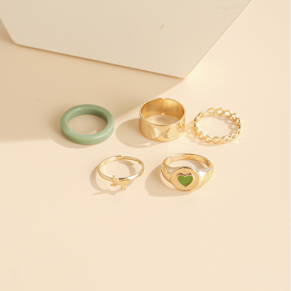 Women's Creative Simple Resin Alloy Tail Color Ring