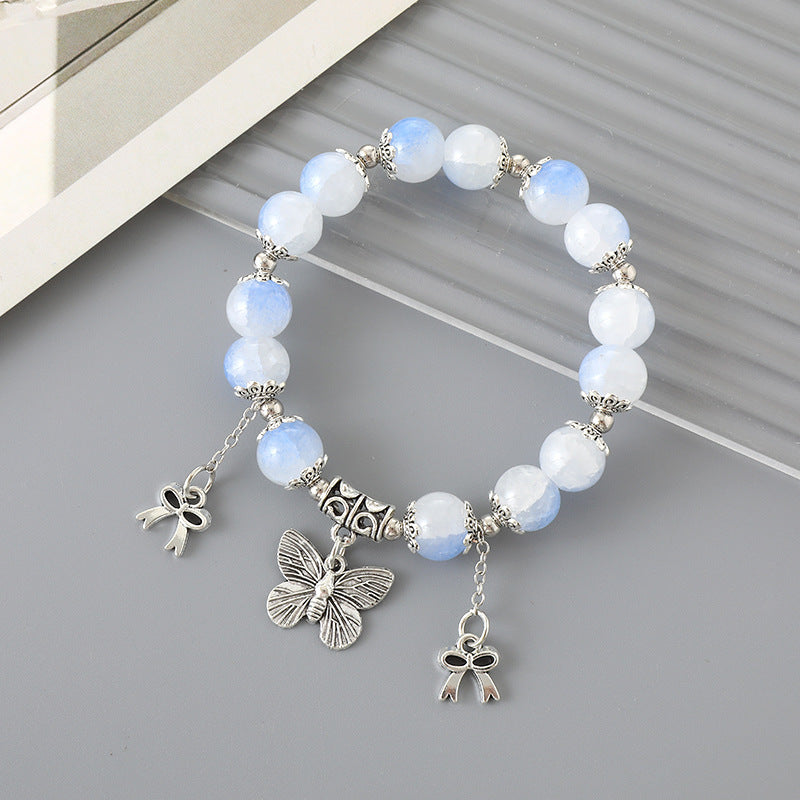 Graceful Crystal Super Moonstone Couple Girlfriends Bracelet