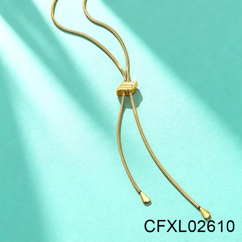 Women's Light Luxury High-grade Titanium Steel Simple Geometric Necklace