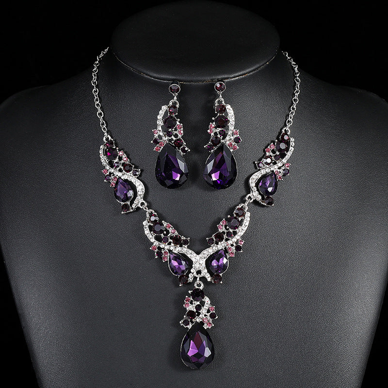 Flashing Big Water Drop Suit Vintage Cross Mirror Alloy Electroplating Earrings